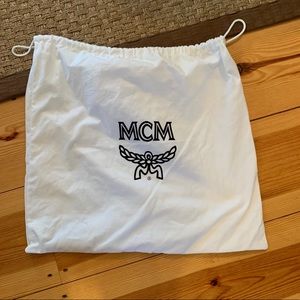 Large authentic mcm draw string bag